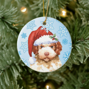 Lycklig Howlidays Lagotto Romagnolo Ceramic Orname Julgransprydnad Keramik