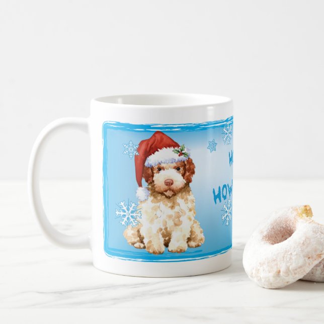 Lycklig Howlidays Lagotto Romagnolo Coffee Mugg (Med munk)