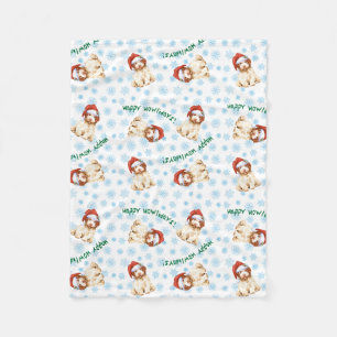Lycklig Howlidays Lagotto Romagnolo Fleece Blanket