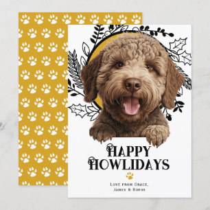 Lycklig Howlidays Lagotto Romagnolo Hund jul Julkort