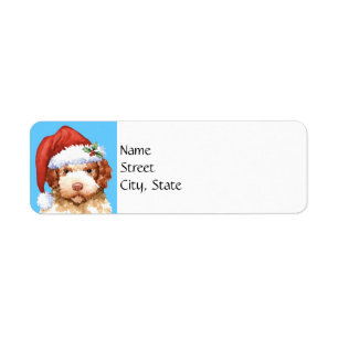 Lycklig Howlidays Lagotto Romagnolo Label Returadress Etikett