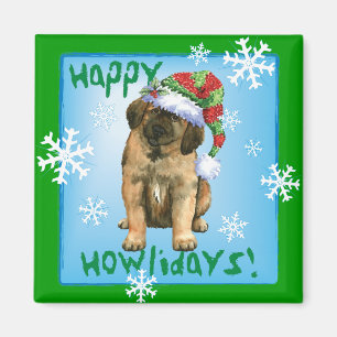 Lycklig Howlidays Leonberger Magnet