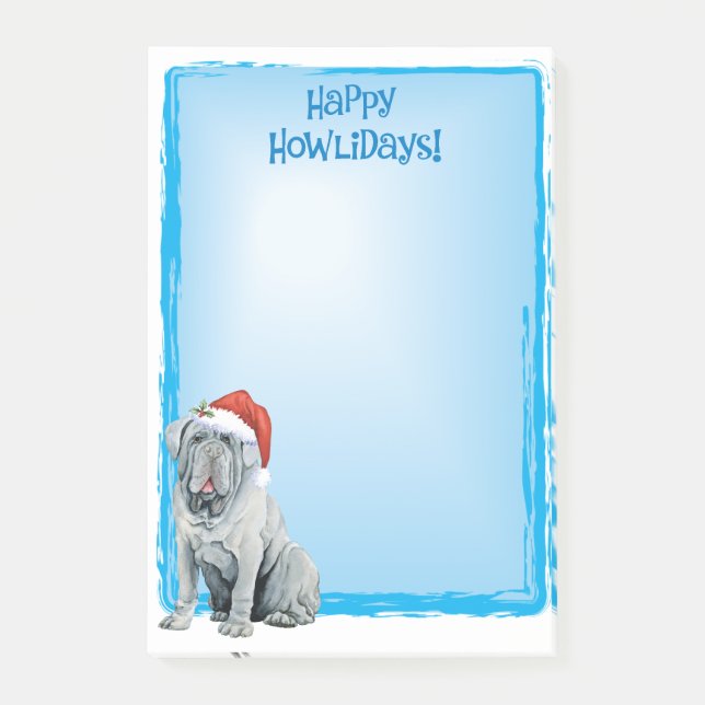 Lycklig Howlidays Mastino Post-it Notes Block (Framsida)