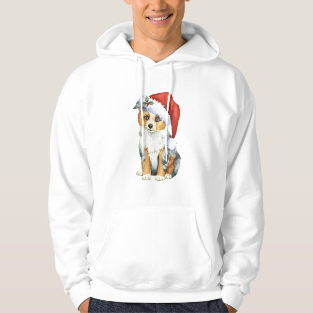Lycklig Howlidays Mini American Shepherd Sweatshirt (Framsida)