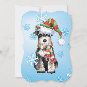 Lycklig Howlidays Miniature Schnauzer Julkort
