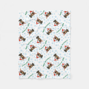 Lycklig Howlidays miniatyrPinscher Fleecefilt