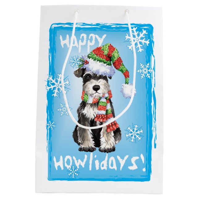 Lycklig Howlidays miniatyrSchnauzer (Baksidan)