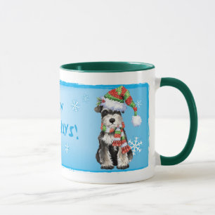 Lycklig Howlidays miniatyrSchnauzer Mugg