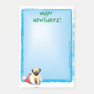 Lycklig Howlidays mops Post-it Block