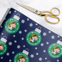 Lycklig Howlidays Navy Grönt Anpassningsbar Pet Hu Presentpapper
