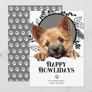 Lycklig Howlidays Norwich Terrier-Hund jul Julkort