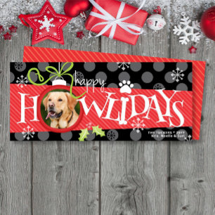 Lycklig HOWLidays Ornament Hund-jullkort Julkort