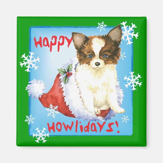 Lycklig Howlidays Papillon Magnet (Framsidan)