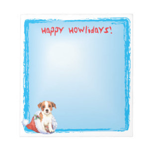 Lycklig Howlidays Parson Russell Terrier Anteckningsblock