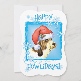 Lycklig Howlidays PBGV Julkort