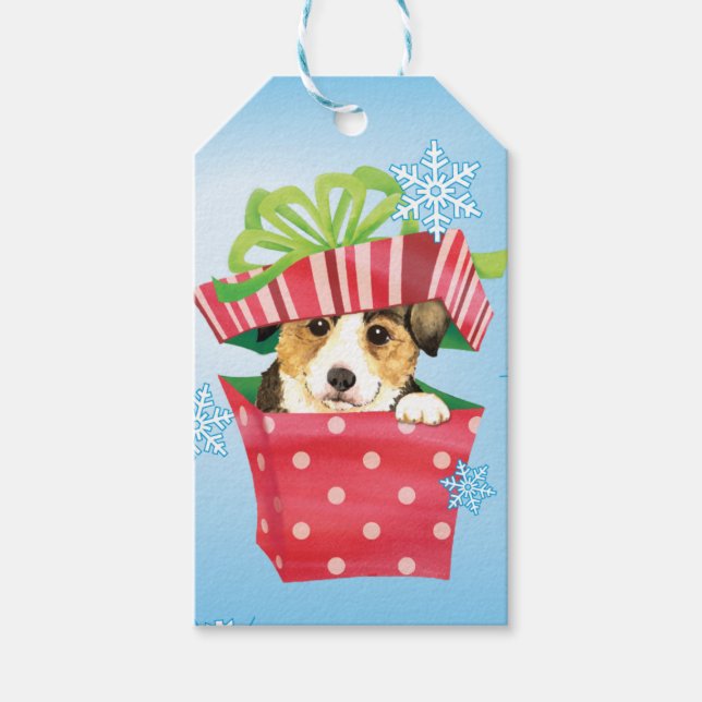 Lycklig Howlidays Pembroke Welsh Corgi Presentetikett (Framsidan)