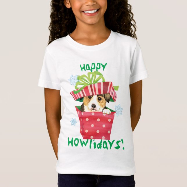 Lycklig Howlidays Pembroke Welsh Corgi T-Shirt (Framsida)