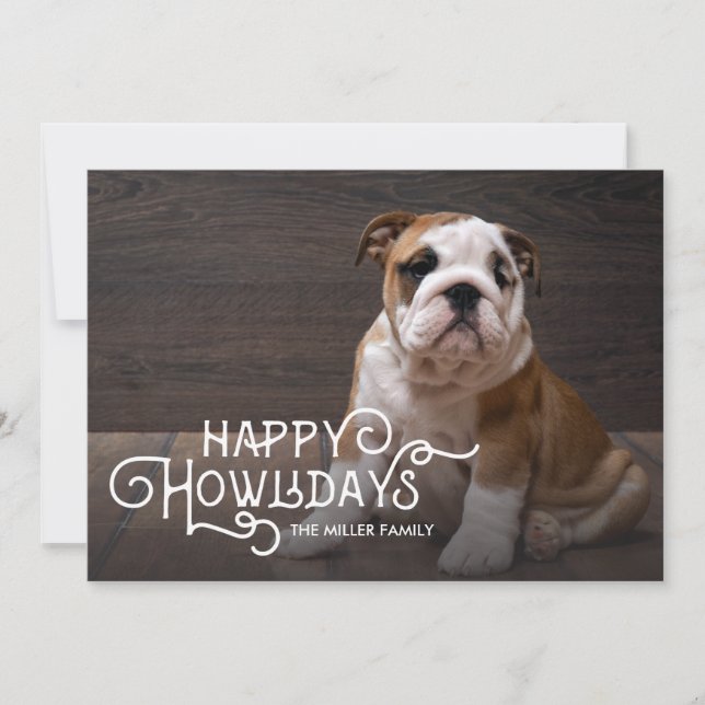 Lycklig Howlidays | Pet Helgdag-fotokort Julkort (Framsida)