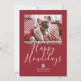 Lycklig Howlidays Pet Hund jul Julkort