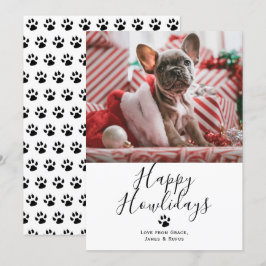 Lycklig Howlidays Pet Hund julkort Inbjudningar