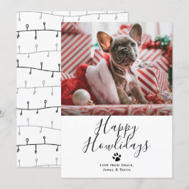 Lycklig Howlidays Pet Hund julkort Inbjudningar