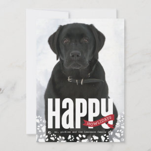 Lycklig Howlidays Pet-julfotoport Julkort