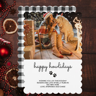 Lycklig Howlidays Pet Photo Helgdag Card Julkort