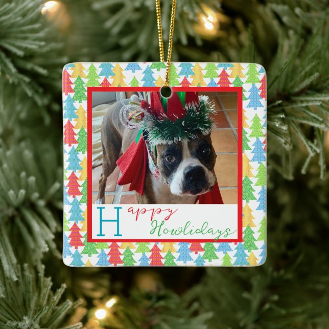 Lycklig Howlidays Photo Ornament (Träd)