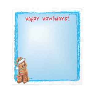 Lycklig Howlidays pudel Anteckningsblock