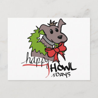 Lycklig Howlidays-Puppy-vykort Vykort