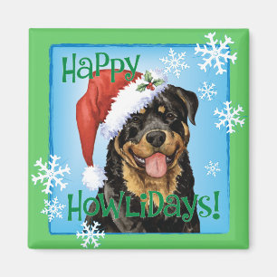 Lycklig Howlidays Rottweiler Magnet