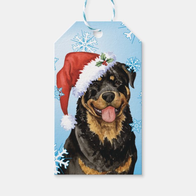 Lycklig Howlidays Rottweiler Presentetikett (Framsidan)