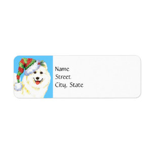 Lycklig Howlidays Samoyed Returadress Etikett