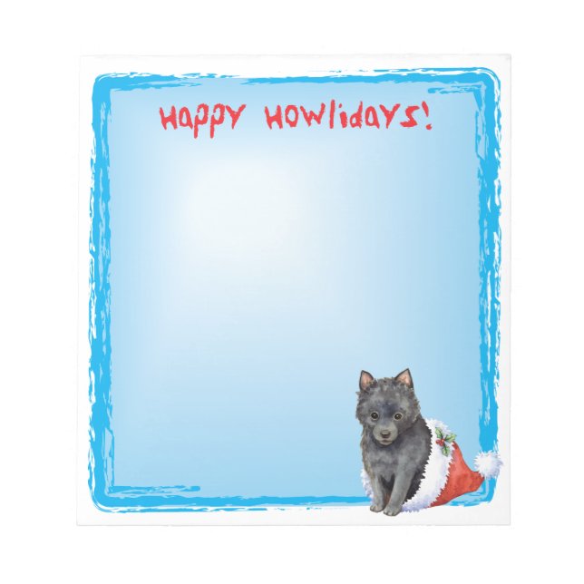 Lycklig Howlidays Schipperke Anteckningsblock (Framsida)