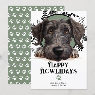 Lycklig Howlidays Scottish Deerhound Hund jul Julkort