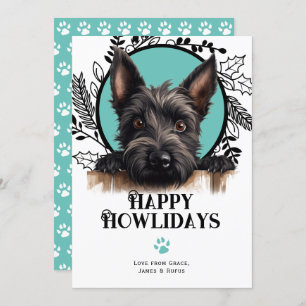 Lycklig Howlidays Scottish Terrier Hund jul Julkort