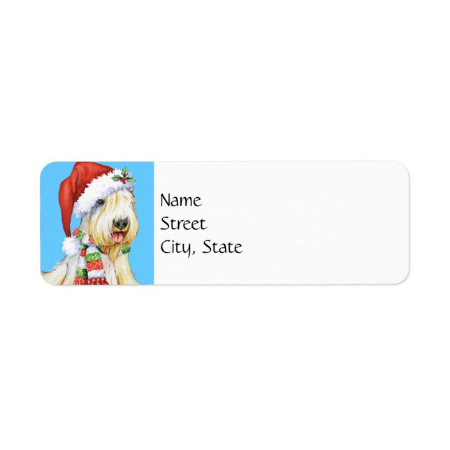 Lycklig Howlidays Sealyham Terrier Returadress Etikett (Framsidan)
