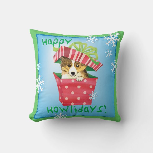 Lycklig Howlidays Sheltie Kudde (Framsida)