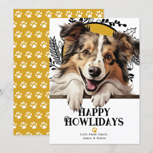 Lycklig Howlidays Shetland Sheepdog jul Julkort