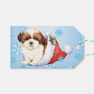 Lycklig Howlidays Shih Tzu Presentetikett
