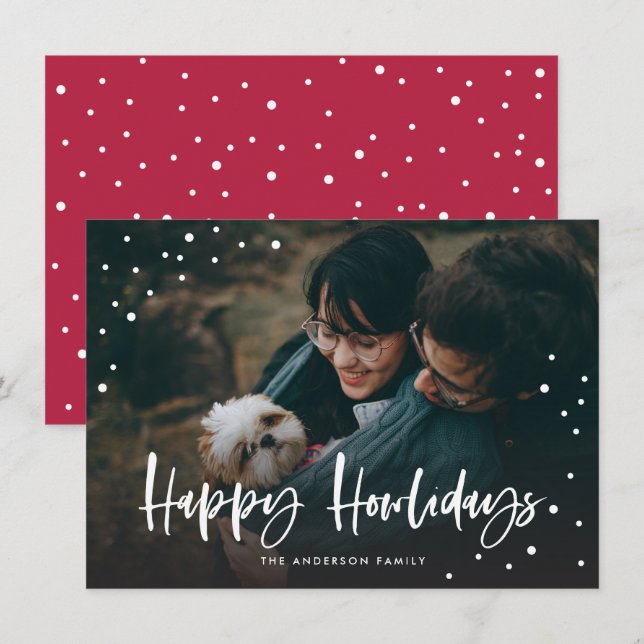 Lycklig Howlidays Snö Dots Hund | Pet (Fram/baksida)
