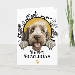 Lycklig Howlidays Spinone Italiano Hund jul Helgkort