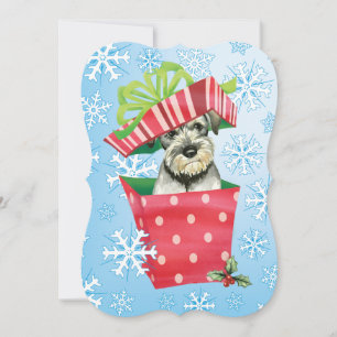 Lycklig Howlidays Standard Schnauzer Julkort