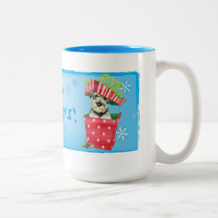Lycklig Howlidays Standard Schnauzer Två-Tonad Mugg