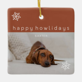 Lycklig Howlidays Terracotta Photo Pet Julgransprydnad Keramik