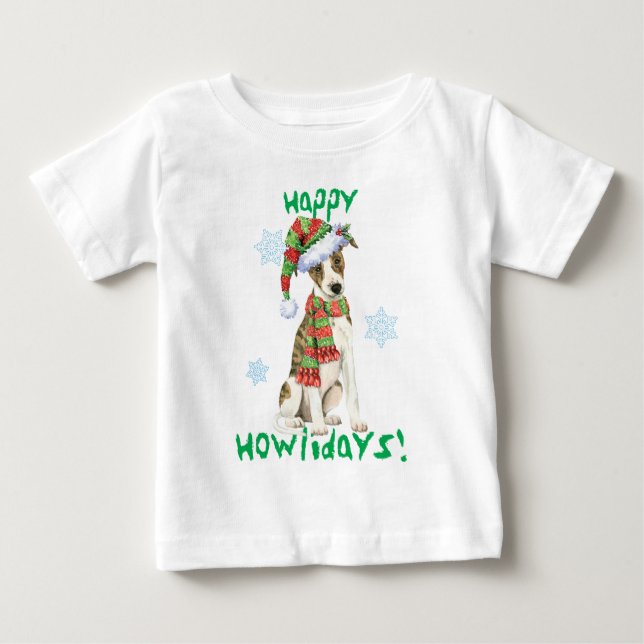 Lycklig Howlidays-textutdrag T-shirt (Framsida)