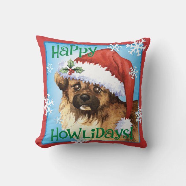 Lycklig Howlidays tibetan Spaniel Kudde (Framsida)