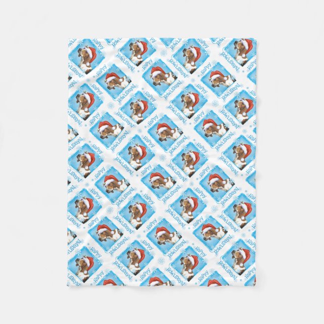 Lycklig Howlidays Treeing Walker Fleece Blanket (Framsidan)