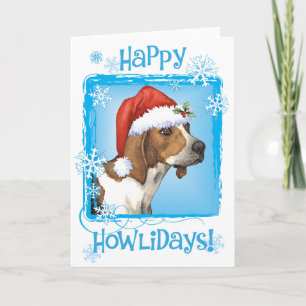 Lycklig Howlidays Treeing Walker Helgkort