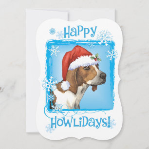 Lycklig Howlidays Treeing Walker Julkort